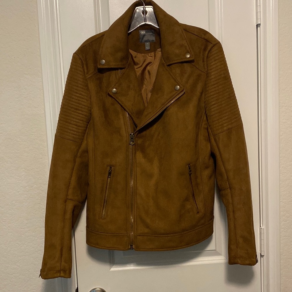 ASOS faux suede bike jacket